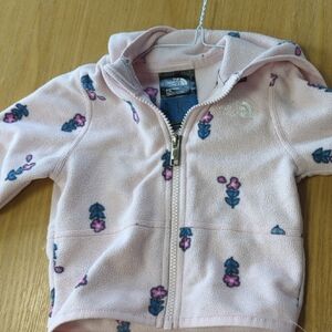 The North Face Pink Floral Kids Fleece Jacket